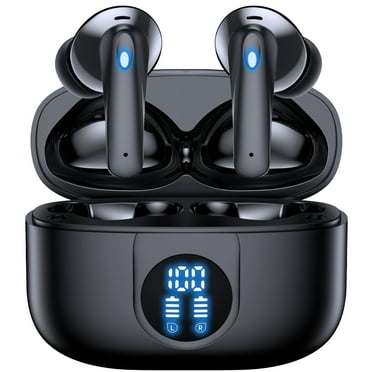 VEAT00L P91 Wireless Earbuds, Bluetooth Headphones V5.4 Stereo Ear buds with Noise Cancelling Mics, 60H Playback Mini Case with Dual LED Display, IP7 Waterproof in-Ear Earphones for Android iOS