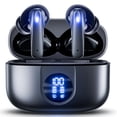 thumbnail image 1 of VEAT00L P91 Wireless Earbuds, Bluetooth Headphones V5.4 Stereo Ear buds with Noise Cancelling Mics, 60H Playback Mini Case with Dual LED Display, IP7 Waterproof in-Ear Earphones for Android iOS, 1 of 9