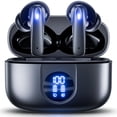 thumbnail image 1 of VEAT00L P91 Wireless Earbuds, Bluetooth Headphones V5.4 Stereo Ear buds with Noise Cancelling Mics, 60H Playback Mini Case with Dual LED Display, IP7 Waterproof in-Ear Earphones for Android iOS, 1 of 9
