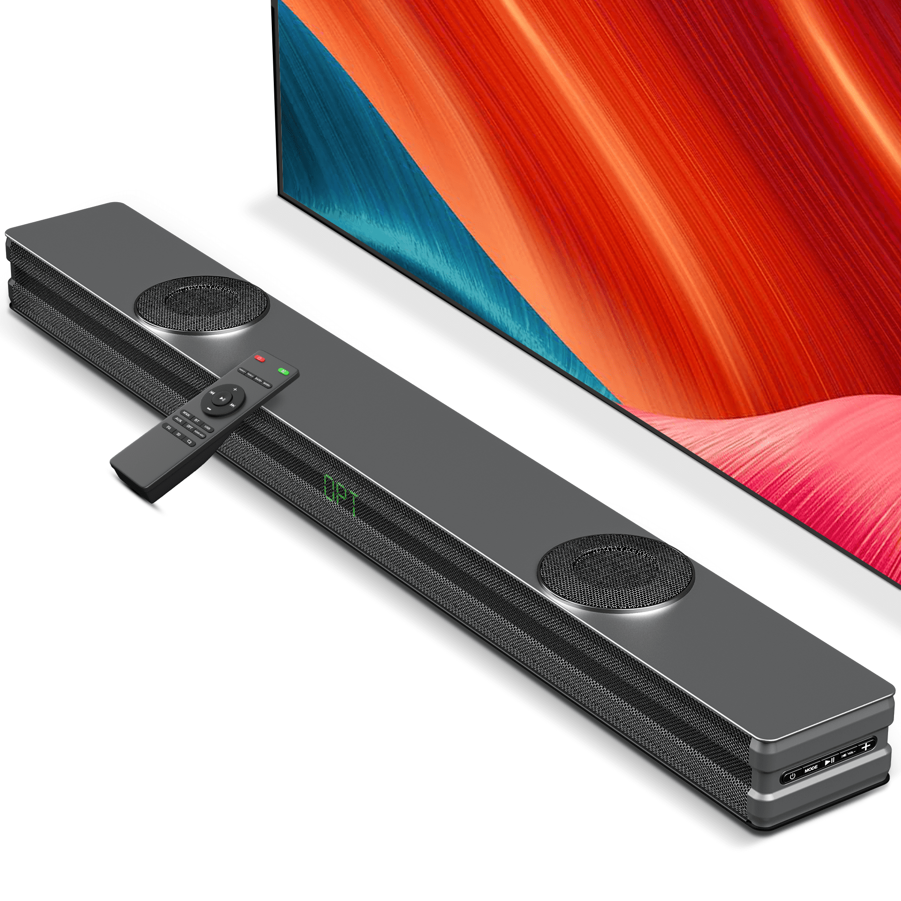 50W Sound Bars for TV with Bluetooth and HDMI-ARC/Optical/AUX