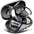 thumbnail image 1 of VEAT00L T26 Open Ear Earbuds, Bluetooth 5.4 Wireless Headphone,Lightweight,Air Conduction Earphones,Powerful Sound,ENC Mic Clear Call,Wireless Earbuds with Ear Hooks,IPX7,56H Playtime,Running,Workout, 1 of 7