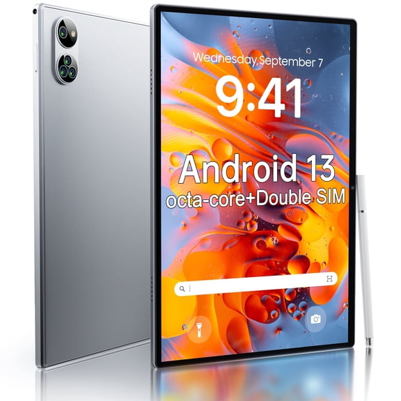 VEAT00L Tablet,10.1" Android Tablet with Octa-core Processor 6GB RAM 64GB ROM HD IPS Touchscreen 8H Battery, Wi-Fi 6, BT 5.0, Dual Camera.
