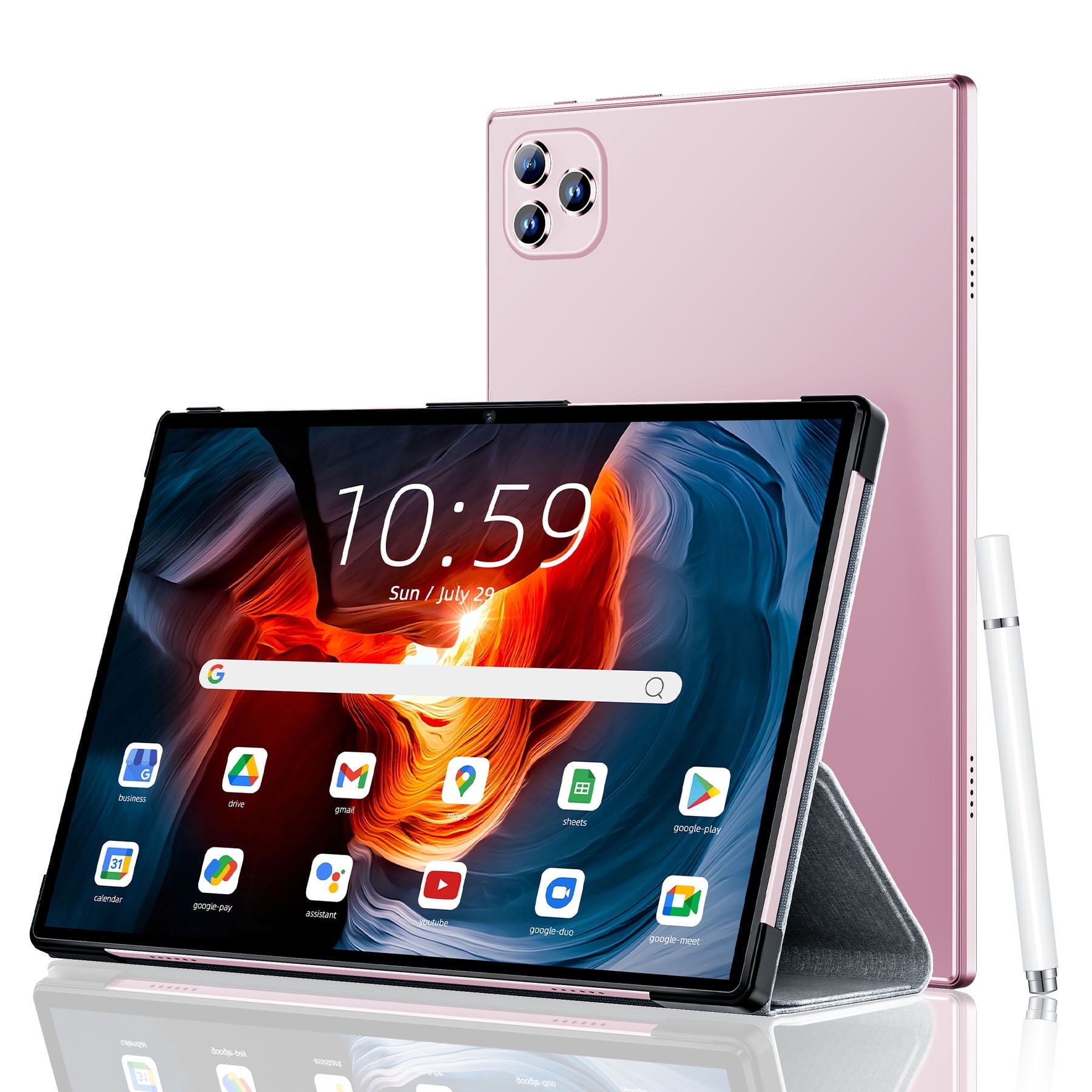 VEAT00L F11 Tablet 2025, 6GB RAM 64GB ROM, Rose Gold