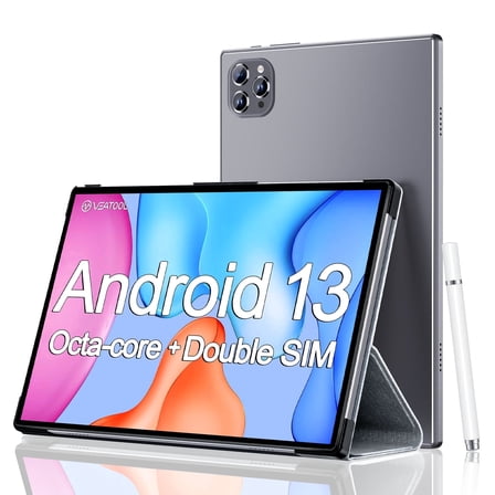 VEAT00L Tablet,10.1 inch Android 13 Tablets 2026,6GB RAM 64GB ROM 128GB Expand,Octa-Core Processor up with 5G WiFi,1280x800 IPS HD Touchscreen,6000mAh Battery, Bluetooth, Dual Camera, GMS