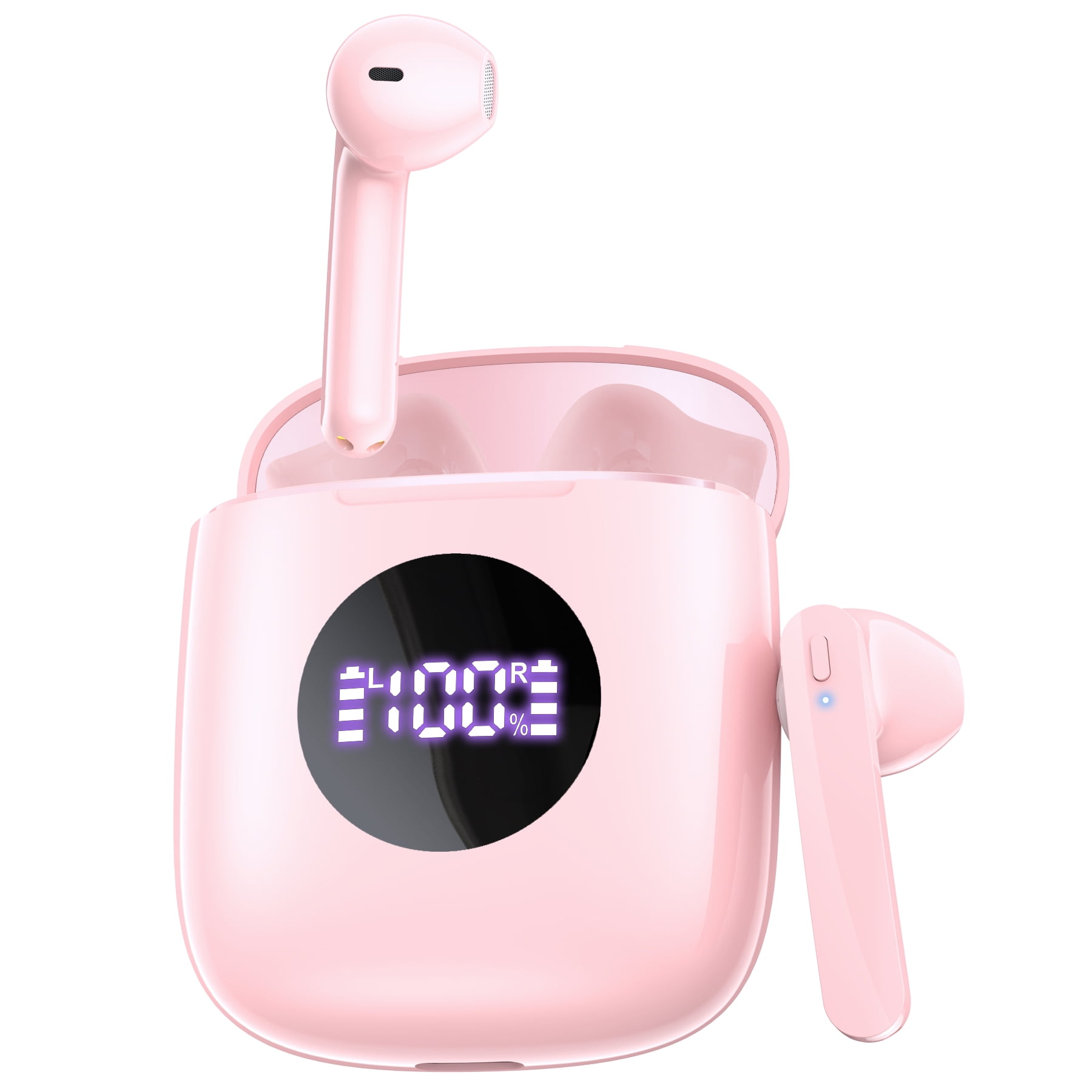 VEAT00L Wireless Earbuds Bluetooth 5.0 30H Playtime Sweat Proof Built in Mic for Sports Walmart