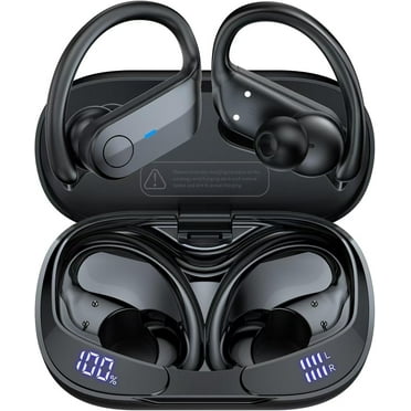 VEATOOL T8 Wireless Earbuds Bluetooth Headphones Sport, 2025 Bluetooth Earbuds Stereo Ear Buds, Noise Cancelling Mic, IPX7 Waterproof Headset for Workout/Running Black