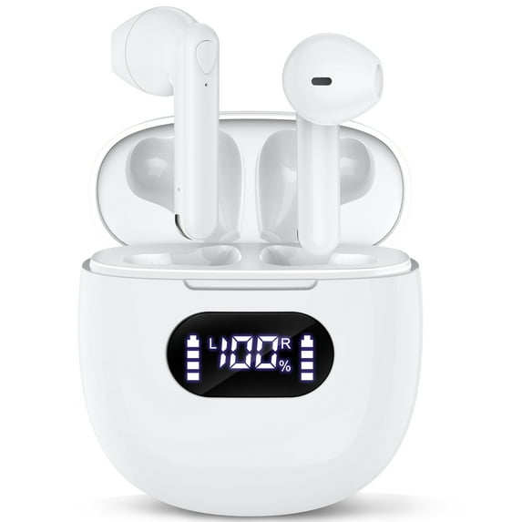 VEAT00L Wireless Earbuds, Bluetooth 5.4 Headphones HiFi Stereo, Ear Buds with ANC+ENC Noise Cancelling, Smart Touch Screen Earbuds with Sports Waterproof, 40Hrs Playtime