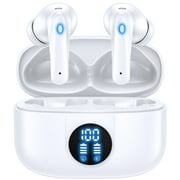 VEAT00L Wireless earbuds, Bluetooth headset 60 hours of battery life with noise cancellation Clear calls Built-in microphone IPX7 waterproof V5.3 Bluetooth earbuds Stereo earbuds for sports and work