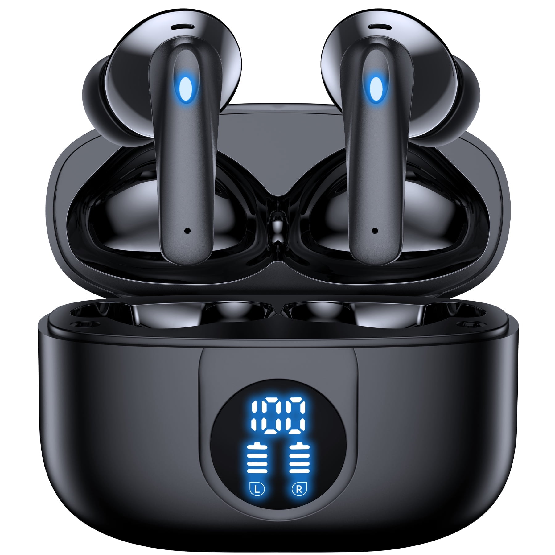 VEAT00L Wireless earbuds, Bluetooth headset 60 hours of battery life with noise cancellation Clear calls Built-in microphone IPX7 waterproof V5.3 Bluetooth earbuds earbuds for sports and work - Walmart.com
