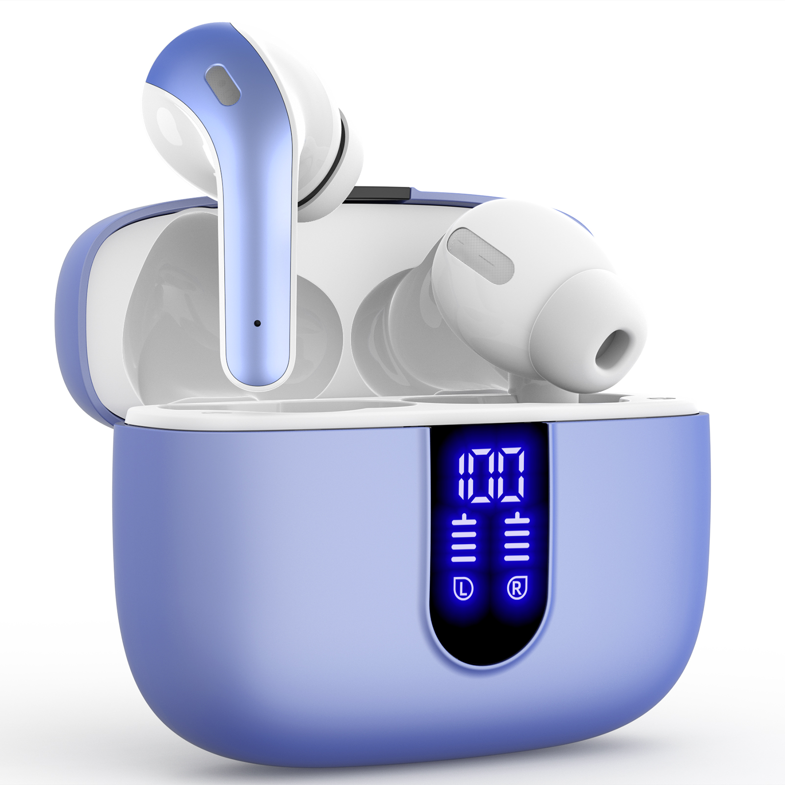VEATOOL Bluetooth Headphones True Wireless Earbuds 60H Playback LED 
