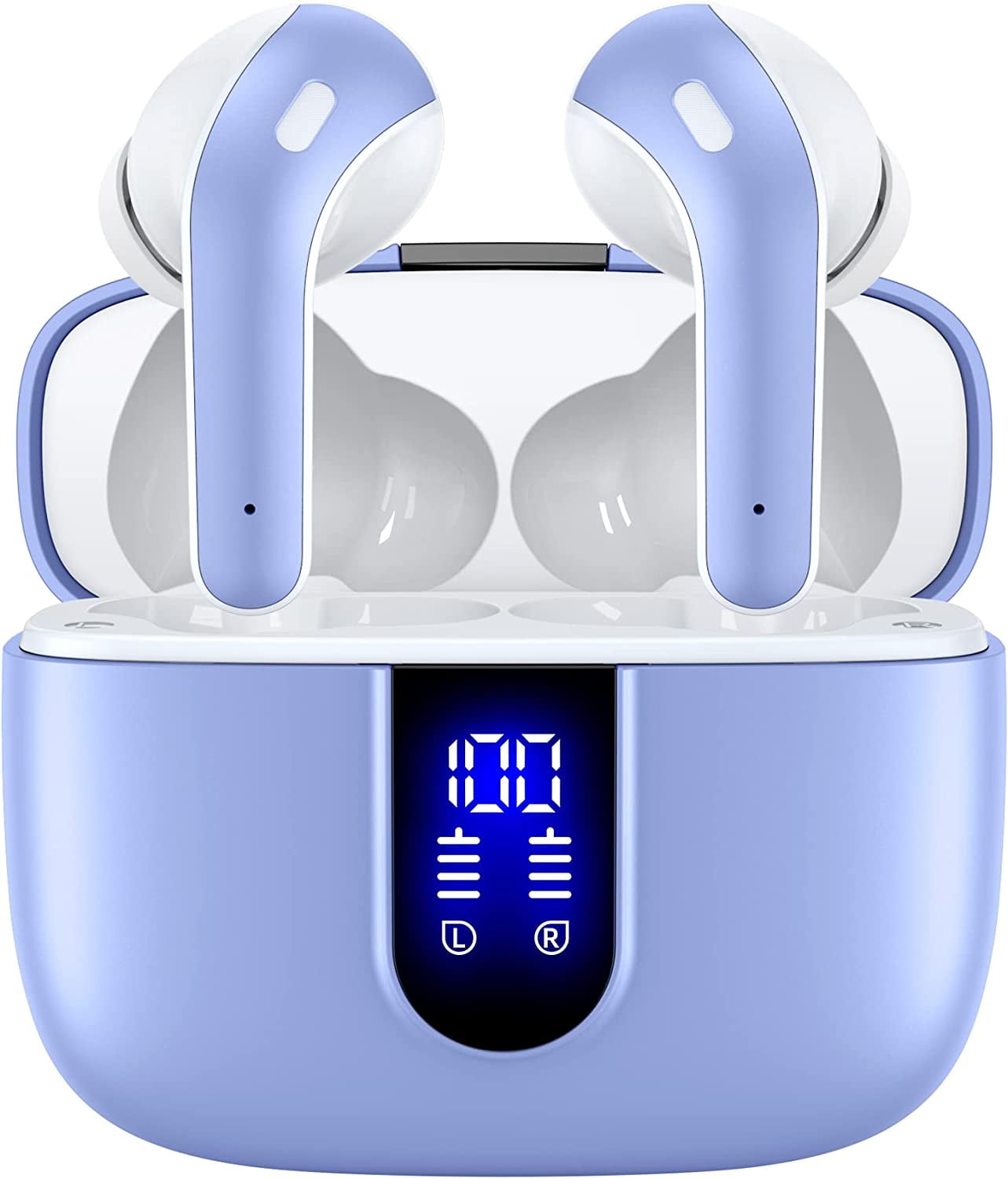 VEATOOL Bluetooth Headphones True Wireless Earbuds 60H Playback LED Power Display Earphones with