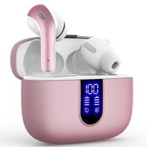 VEATOOL Bluetooth Headphones True Wireless Earbuds 65H Playback Power Display Earphones with Wireless Charging Case IPX7 Waterproof in-Ear Earbuds with Mic for TV Phone Computer Laptop