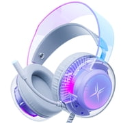 VEATOOL G5 Wired USB Gaming Headset,7.1 Surround Sound Gaming Headphones,Vibrant RGB - Game/Chat Balance, Over Ear Headphones with Noise Canceling Mic for PC, P