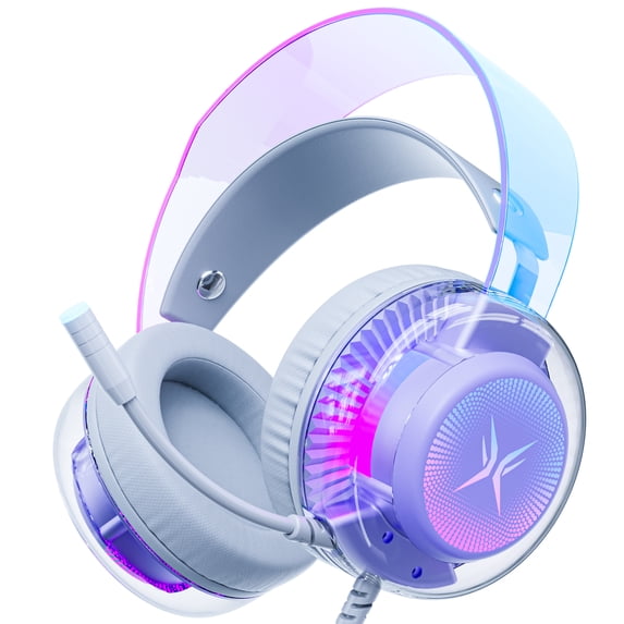 VEATOOL G5 Wired USB Gaming Headset,7.1 Surround Sound Gaming Headphones,Vibrant RGB - Game/Chat Balance, Over Ear Headphones with Noise Canceling Mic for PC, PS5/PS4, Laptop, Mac