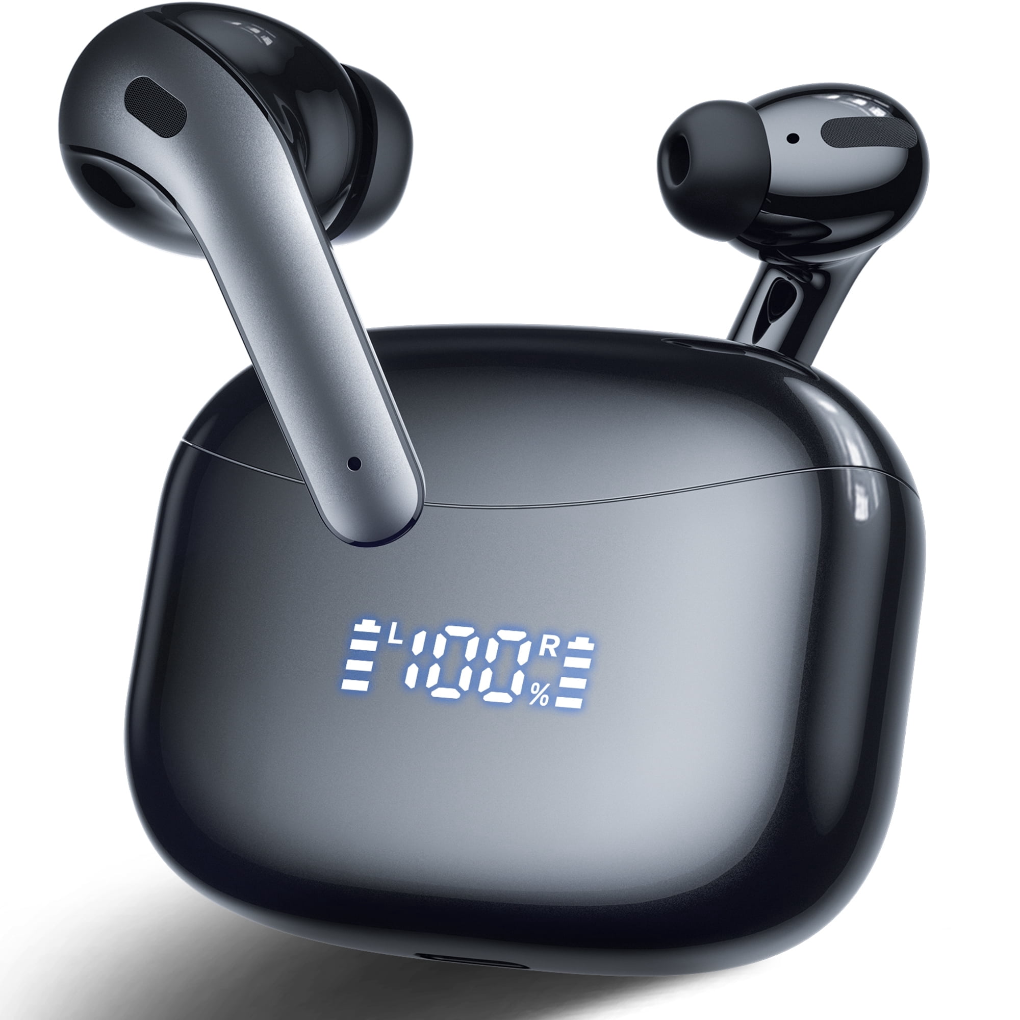 Wireless Charging Bluetooth Earbuds, Hi-Fi Stereo, Touch, IPX Waterproof, Mic – iPhone, Samsung & Android