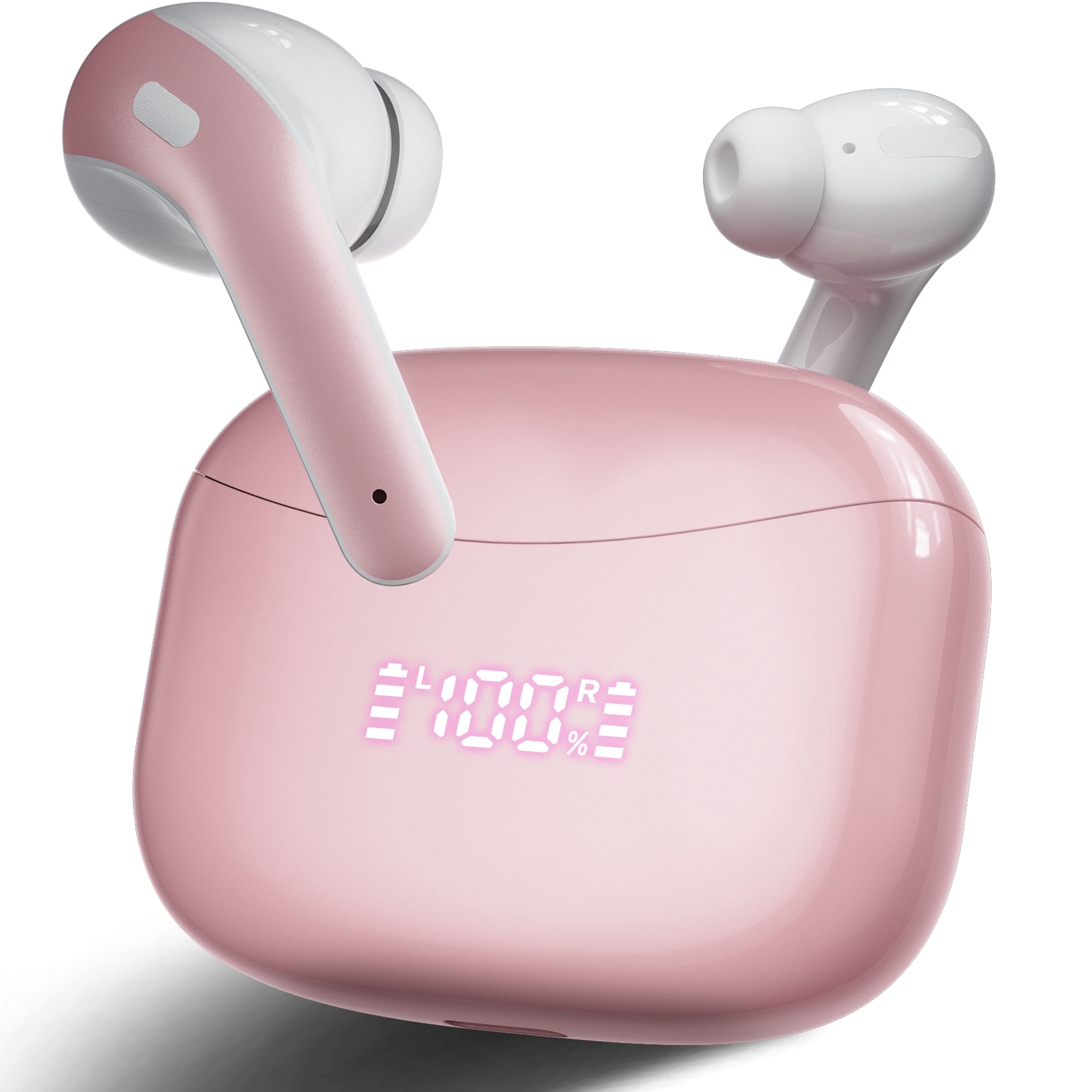 Wireless Charging Bluetooth Earbuds, Hi-Fi Stereo, Touch, IPX Waterproof, Mic – iPhone, Samsung & Android