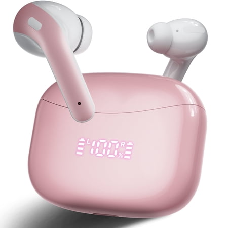 Wireless Charging Bluetooth Earbuds, Hi-Fi Stereo, Touch, IPX Waterproof, Mic – iPhone, Samsung & Android