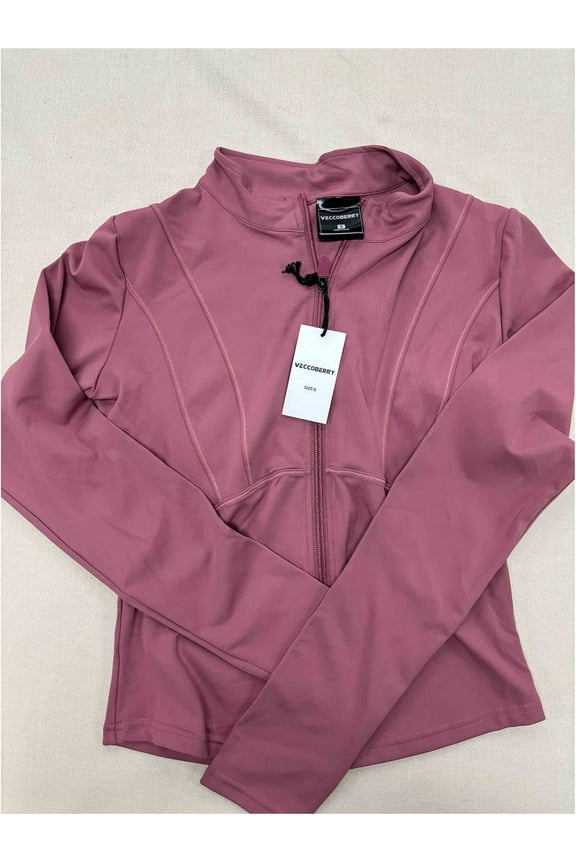WOMEN ATHLETIC TRACK JACKET PINK SMALL