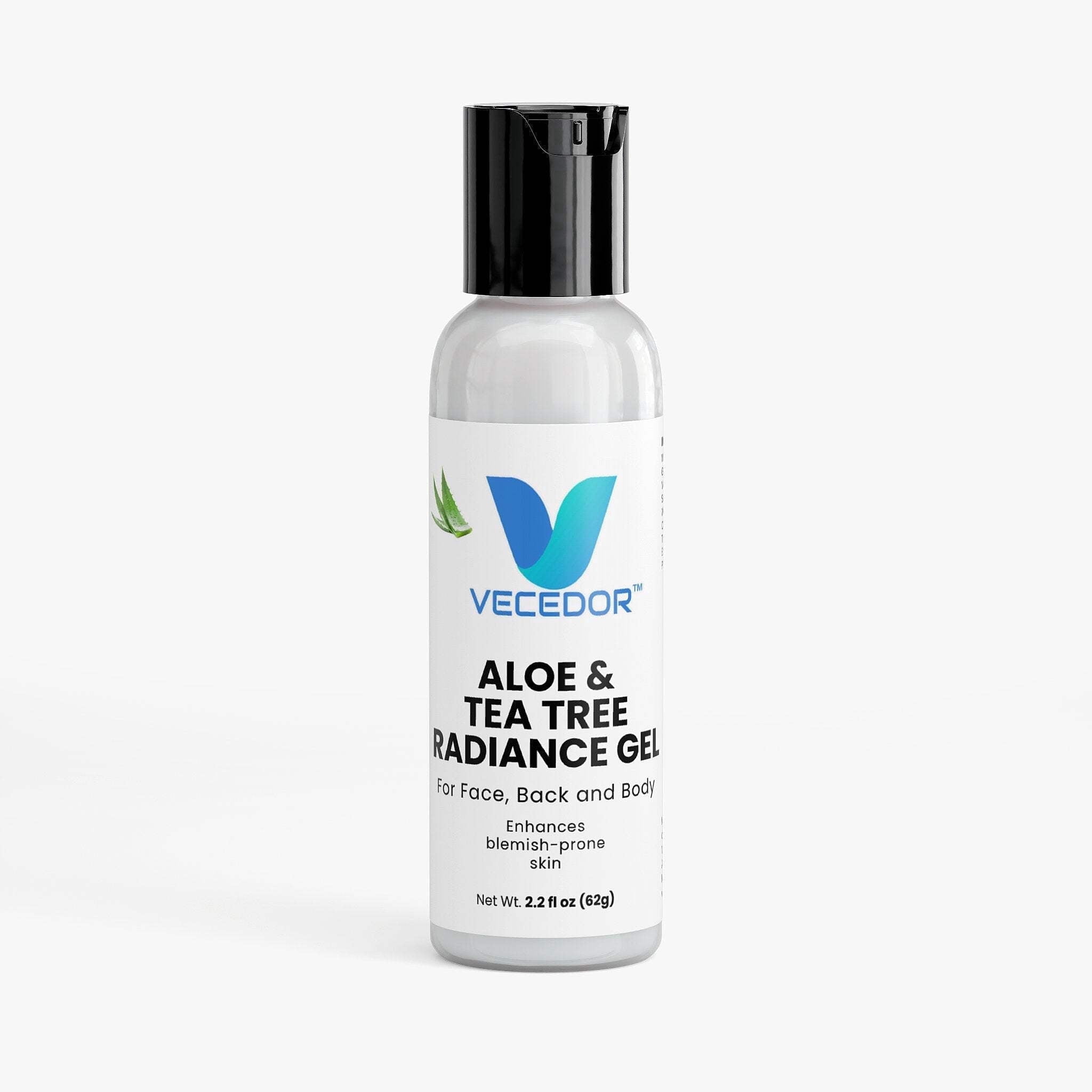 VECEDOR Aloe Tea Tree Radiance Gel  Soothing Face Gel for Acne-Prone  Sensitive Skin  Hydrating, Brightening Anti-Inflammatory, 2oz - Walmart.com