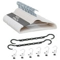 thumbnail image 1 of VECELO 100 Pack Heavy Duty Plastic Hangers, 360º Swivel Hook Coat Hangers, Non-Slip, Space-Saving, White, 1 of 8