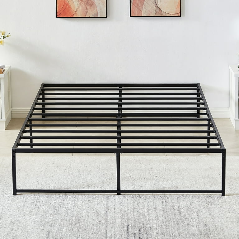 VECELO 14.2 Inch Queen Steel Base Bed Frame, Heavy Duty