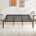 thumbnail image 1 of Katkuca 18" King Metal Platform Bed Frame, Strong Steel Slat Support, No Box Spring Needed, Easy Assembly, Black, 1 of 7