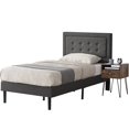thumbnail image 1 of VECELO 2-Piece Bedroom Sets Bed Frame and Nightstand (Set of 2), 1 of 9