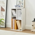 thumbnail image 1 of VECELO 2-Shelf Bookcase Wooden Bookshelf with Storage Organizer Display Shelf, Freestanding Unit for Living Room Home Office, White, 1 of 10