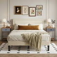 thumbnail image 1 of VECELO 3-Piece Bedroom Set Include Beige Full Size Bed & 2 Brown Nightstand( 1-Drawer), 1 of 12