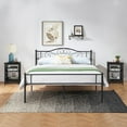 thumbnail image 1 of VECELO 3-Piece Bedroom Sets Metal Bed Frame and 2 Nightstand, 1 of 6