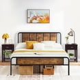 thumbnail image 1 of VECELO 3-Piece Bedroom Sets Metal Bed Frame and 2 Nightstands, 1 of 8