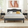 thumbnail image 1 of VECELO 3-Piece Bedroom Sets Upholstered Bed Frame and 2 Nightstand, 1 of 9