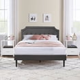thumbnail image 1 of VECELO 3-Piece Bedroom Sets Upholstered Platform Bed Frame and 2 Nightstand, 1 of 6