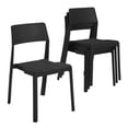 thumbnail image 1 of VECELO 4-Pack Plastic Stackable Dining Chairs, Modern Outdoor Patio Chairs for Restaurant, Poolside and Garden, No Assembly, Black, 1 of 15