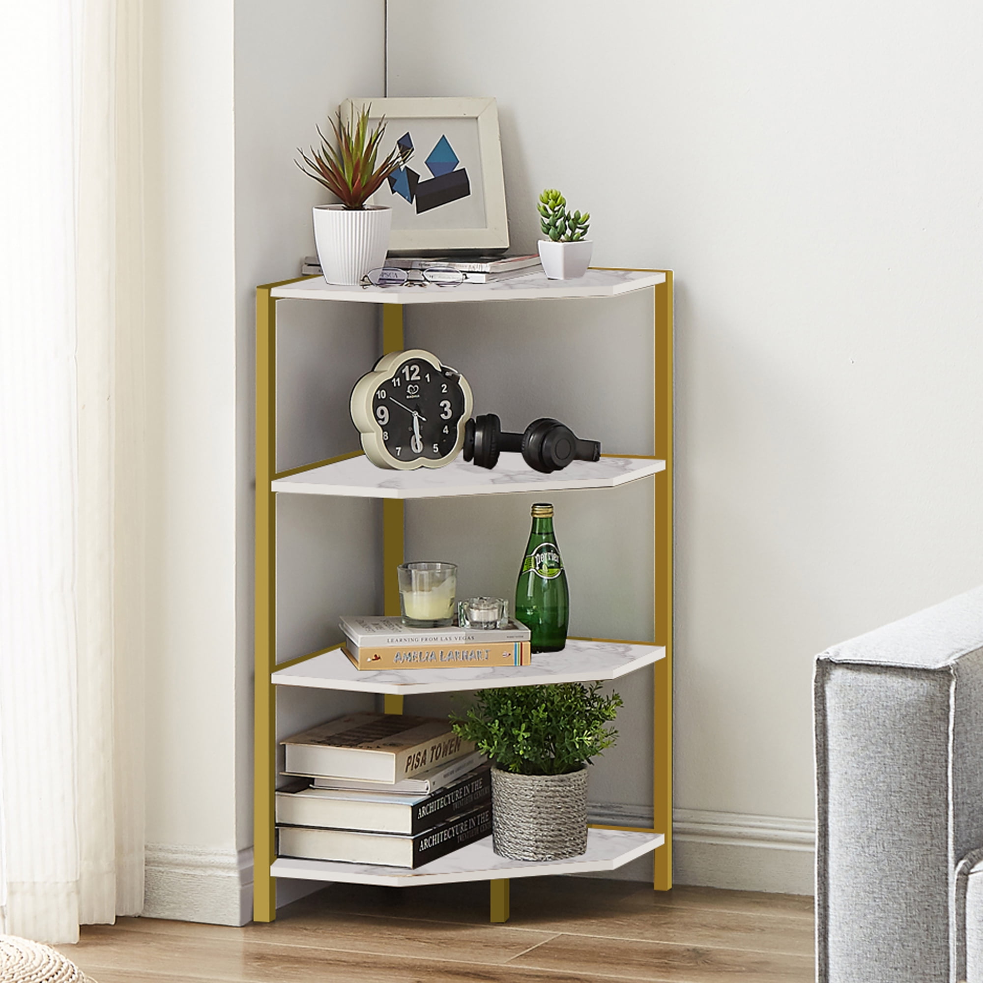 Gold corner shelf outlet