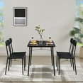thumbnail image 1 of VECELO 5 Piece Dining Table Set, Modern Wood Tabletop and Chairs, Rectangle Kitchen Table and Chairs for 4 Persons, Small Dining Set for Bar Dining Room Breakfast Nook, Black, 1 of 7