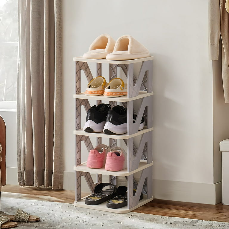 VECELO 5-Tier Shoe Rack, Stackable Shoes Storage Organizer for