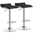 thumbnail image 1 of VECELO Adjustable Swivel Bar Stools, Set of 2 Modern Counter Height Bar Chair with Footrest, Black, 1 of 8