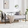 thumbnail image 1 of VECELO Contemporary Metal Daybed Frame With Under-bed Storage Sofa Bed, Twin Size, Black, 1 of 8