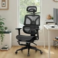 thumbnail image 1 of VECELO Foldable Office Chair, Ergonomic High-Back Mesh Rolling Work Swivel Computer Chair with Wheels, Comfortable Lumbar Support, Comfy Arms for Home, Gaming Room, Bedroom, Study, Student, Black, 1 of 14