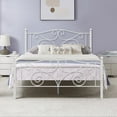 thumbnail image 1 of VECELO Full Metal Bed Frame with Headboard & Footboard, Box Spring Replacement, Heavy Duty & Quick Assembly, White, 1 of 8