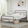 thumbnail image 1 of VECELO Full Size Metal Bed Frame, Foundation Heavy Duty Steel Slats Platform Bed Frame, Easy-Assembly, Bronze Purple, 1 of 9