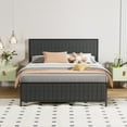thumbnail image 1 of VECELO Full Size Metal Platform Bed Frame, Modern Upholstered Tufted Headboard and Footboard, No Box Spring Needed, Gray, 1 of 9