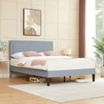 thumbnail image 1 of VECELO Full Size Platform Bed Frame with Adjustable Upholstered Headboard, Strong Wood Slat Support, No Box Spring Needed, Easy Assembly, 1 of 6