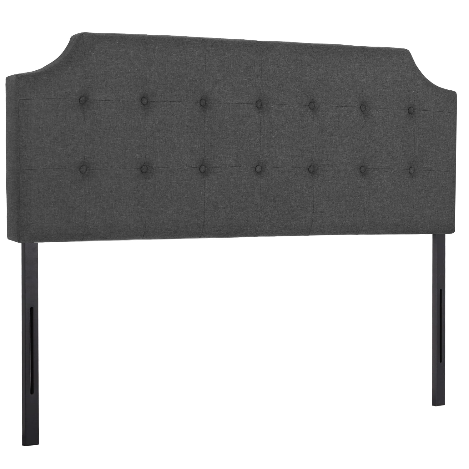 VECELO Height Adjustable Tufted Button Linen Upholstered Headboard for