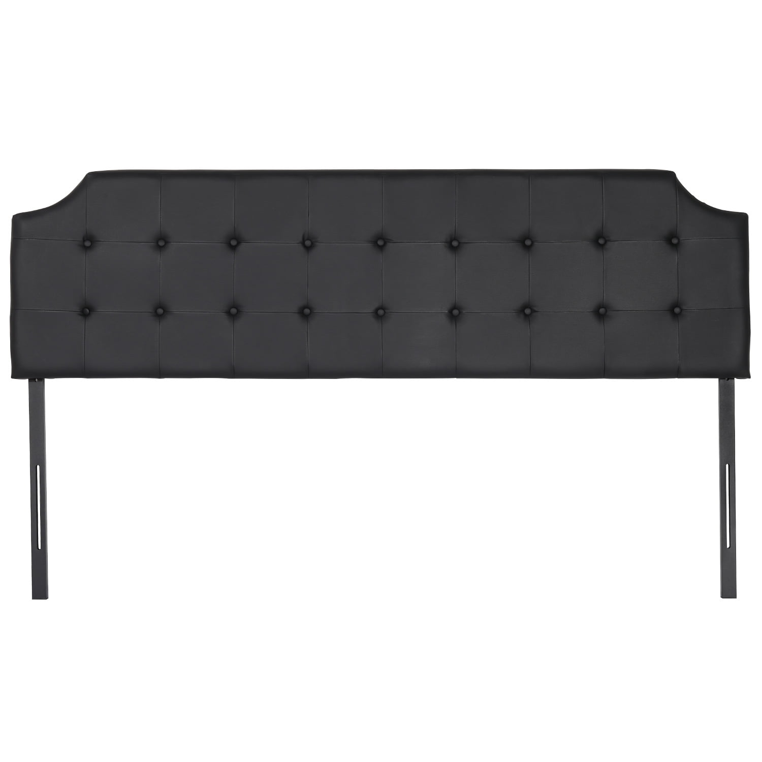 VECELO Height Adjustable Tufted Button PU Upholstered Headboard for