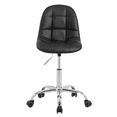 thumbnail image 1 of VECELO Home Office Chair, Height Adjustable Armless Computer Desk Chair with Wheels, Modern Ergonomic 360 Degree Swivel PU Leather Task/Vanity Chair, Black, 1 of 10