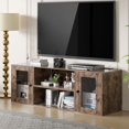 VECELO LED TV Stand for 70 Inch, Modern Entertainment Center with USB