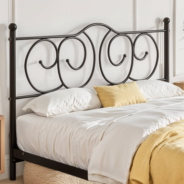 Metal Queen Size Headboard Only, Adjustable Height, Steel Queen