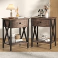 thumbnail image 1 of VECELO Modern Nightstand, Set of 2, Gray, 1 of 10